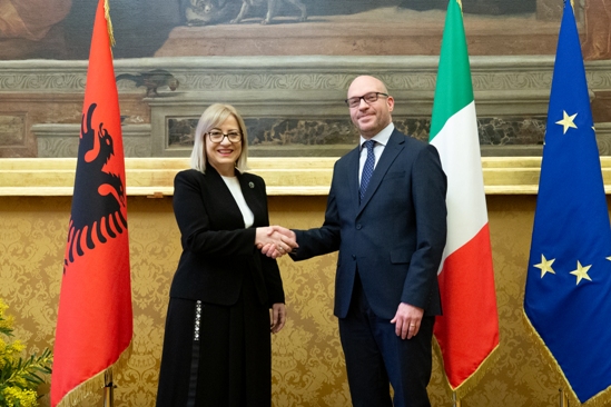 Incontro con il Presidente del Parlamento albanese, Lindita Nikolla