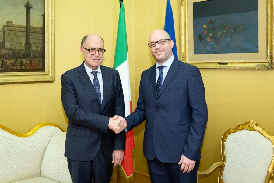 Il Presidente Lorenzo Fontana con il Presidente della Corte dei conti Guido Carlino
